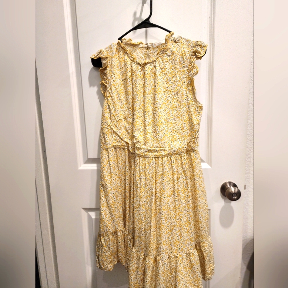 Yellow flowery Kirundo summer dress